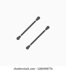 ear sticks icon, cotton swab vector