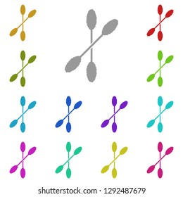 ear sticks icon in multi color. Simple glyph, flat vector of Medicine icons for UI and UX, website or mobile application