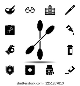 ear sticks icon. Simple glyph vector element of Medecine set icons for UI and UX, website or mobile application