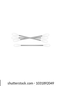 Ear sticks on a white background