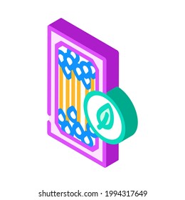 ear sticks zero waste isometric icon vector. ear sticks zero waste sign. isolated symbol illustration