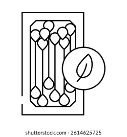 ear sticks zero waste line icon vector. ear sticks zero waste sign. isolated contour symbol black illustration
