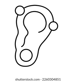 Ear studs Vector Icon easily modified

