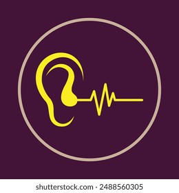 Ear supportive trendy icon attractive abstract vector illustration artwork design