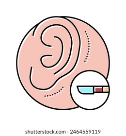 ear surgery color icon vector. ear surgery sign. isolated symbol illustration