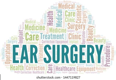 Ear Surgery word cloud vector made with text only
