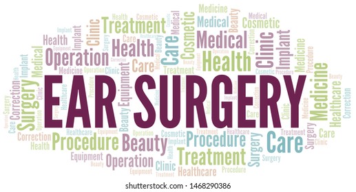 Ear Surgery word cloud vector made with text only