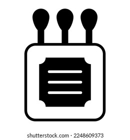 Ear swab vector design cleaning concept, easy to use