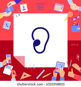 Ear symbol icon