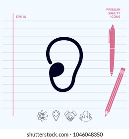 Ear symbol icon