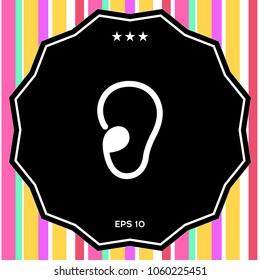Ear symbol icon