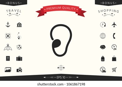 Ear symbol icon