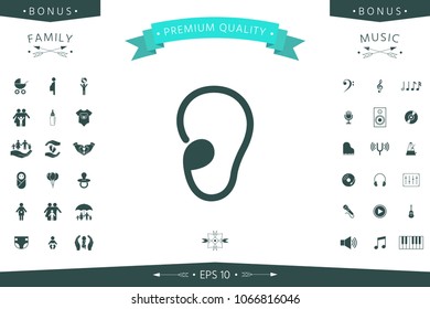 Ear symbol icon