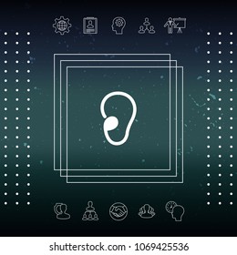 Ear symbol icon
