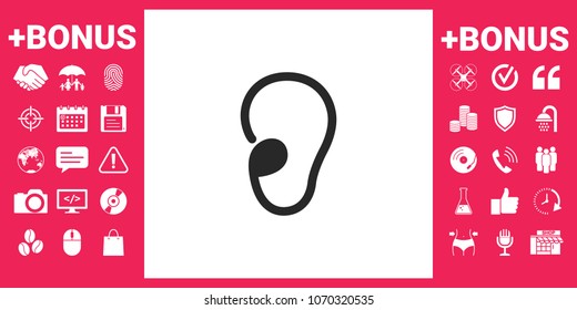 Ear symbol icon