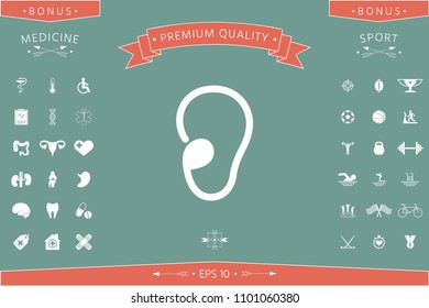 Ear symbol icon