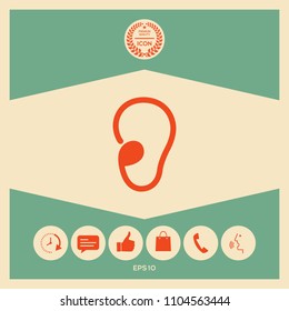 Ear symbol icon