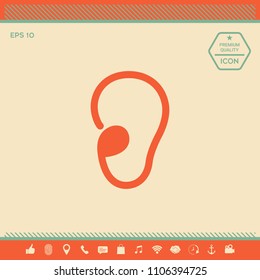 Ear symbol icon