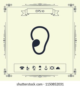 Ear symbol icon