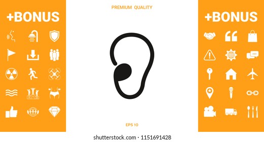 Ear symbol icon