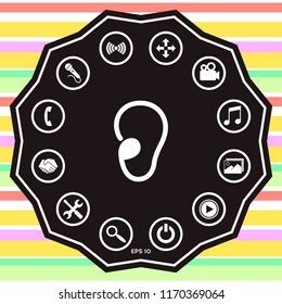 Ear symbol icon