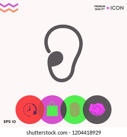 Ear symbol icon