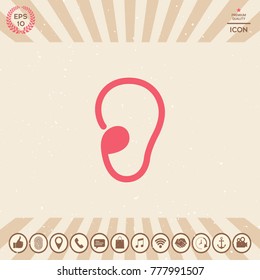Ear symbol icon