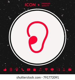 Ear symbol icon
