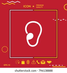 Ear symbol icon