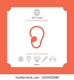 Ear symbol icon. Element for your design