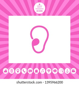 Ear symbol icon. Element for your design