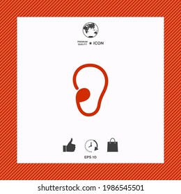 Ear symbol icon. Element for your design