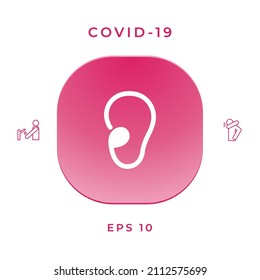 Ear symbol icon. Element for your design