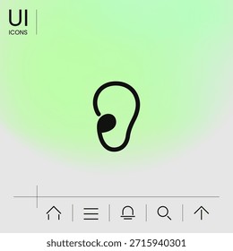 Ear symbol icon. Element for your design