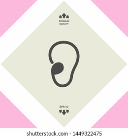 Ear symbol icon. Graphic elements for your design