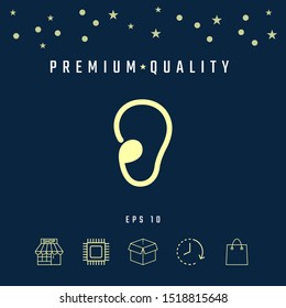 Ear symbol icon. Graphic elements for your design