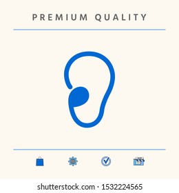 Ear symbol icon. Graphic elements for your design