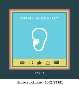 Ear symbol icon. Graphic elements for your design