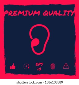 Ear symbol icon. Graphic elements for your design