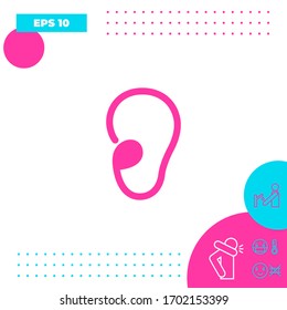 Ear symbol icon. Graphic elements for your design