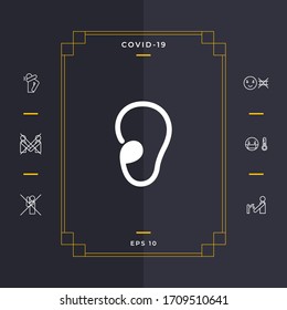 Ohrensymbol. Grafische Elemente für Ihr Design