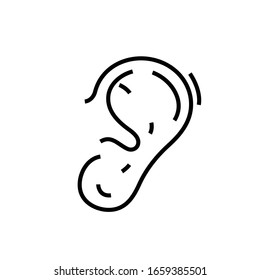 Ear therapy line icon, concept sign, outline vector illustration, linear symbol.