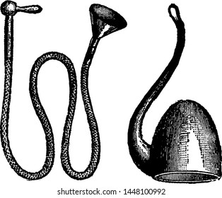 Ear Trumpet vintage engraved illustration. 