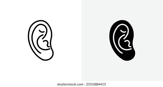 Conjunto de iconos de vectores de oreja. Ilustrador de Vector de stock. EPS 10