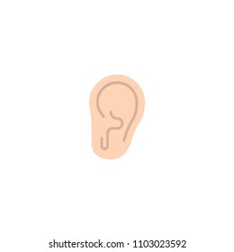 Ear Vector Flat Icon