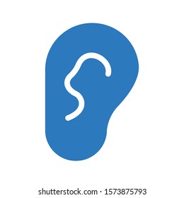 ear vector glyph color icon 