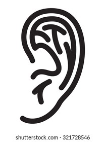 Ear vector icon