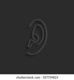 Ear - vector icon