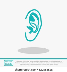 Ear vector icon.