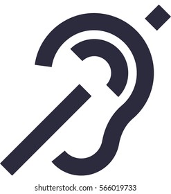 Ear Vector Icon 